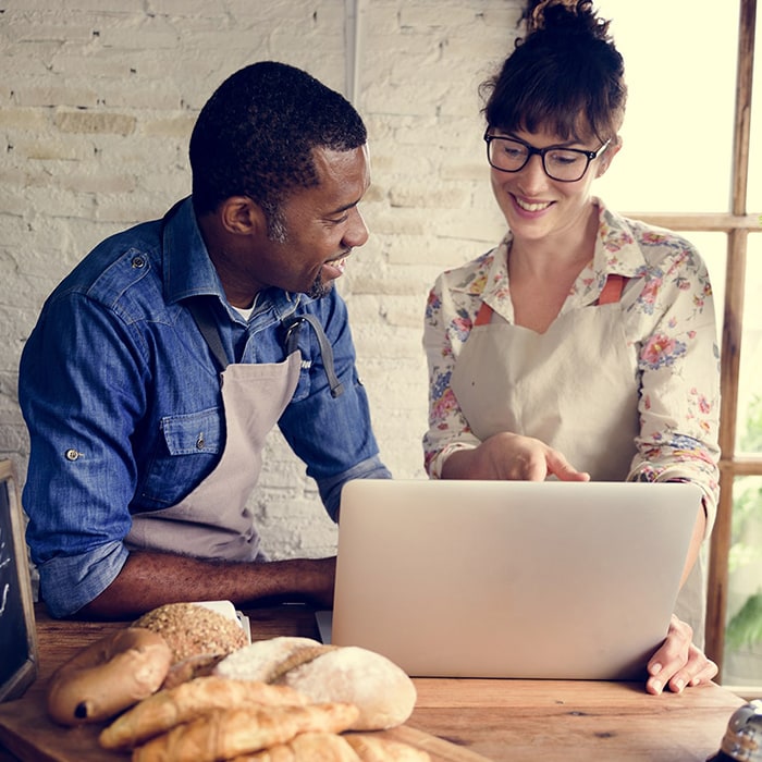 Bread Bakers on Laptop